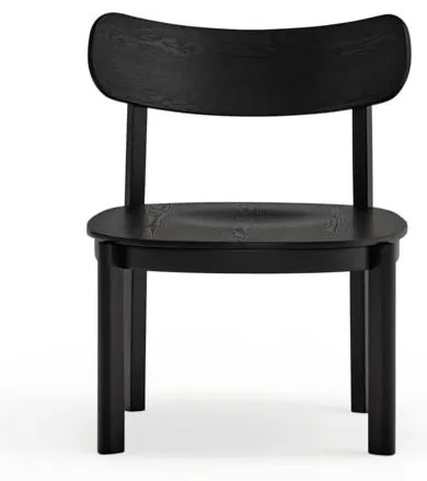 Fekete fotel kőrisfa dekorral Nara - Teulat