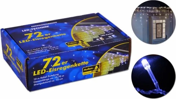 NEXOS Fényfüggöny 2,7 m 72 LED hideg fehér