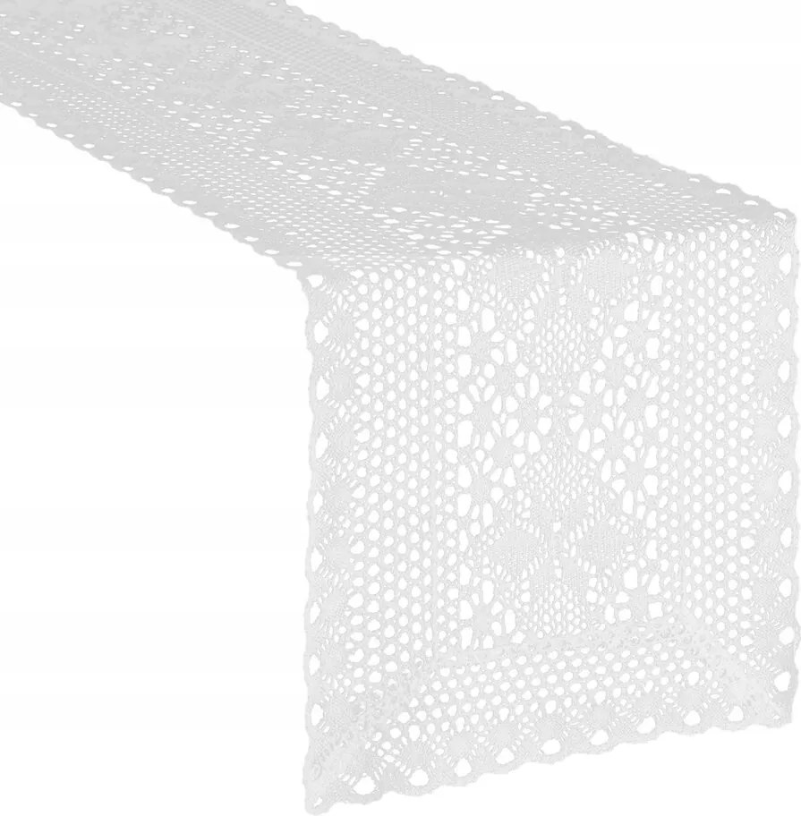 Dekoratív áttört Abrosz Meggy 32x140 Eurofirany fehér