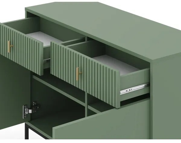 Komód SUE zöld/fekete