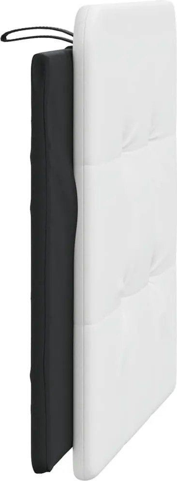 fekete és fehér műbőr fejtámla párna Zadar 100 cm