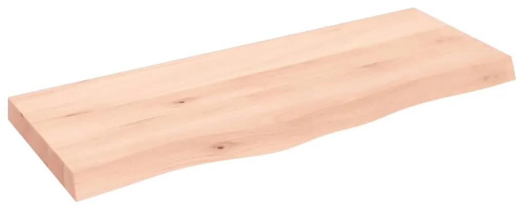 kezeletlen tömör tölgyfa fali polc 100x40x(2-6) cm