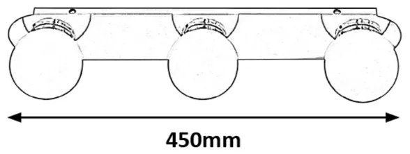 Rabalux 2112 - Fürdőszobai mennyezeti lámpa BECCA 3xG9/28W/230V IP44