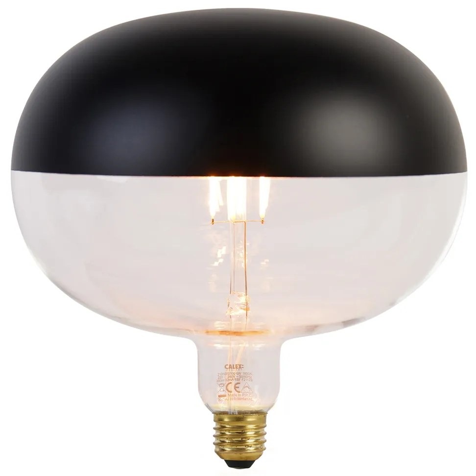 E27 szabályozható LED izzó tükör fekete 6W 360lm 1800K