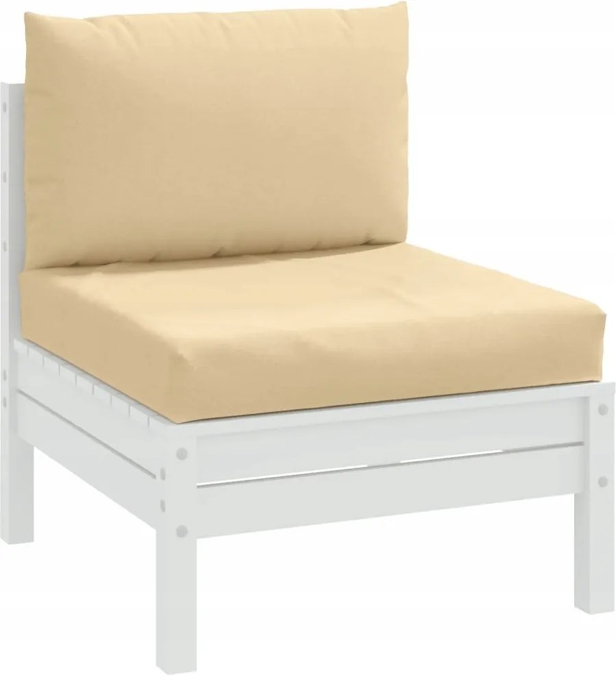 Kanapé Párnák Raklapból 2 Db Bézs Melange Szövet