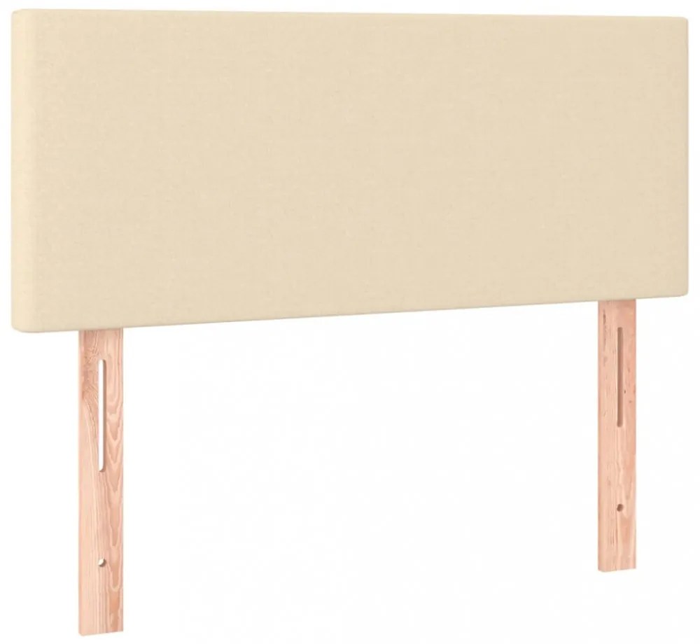 krémszínű szövet LED-es fejtámla 80 x 5 x 78/88 cm