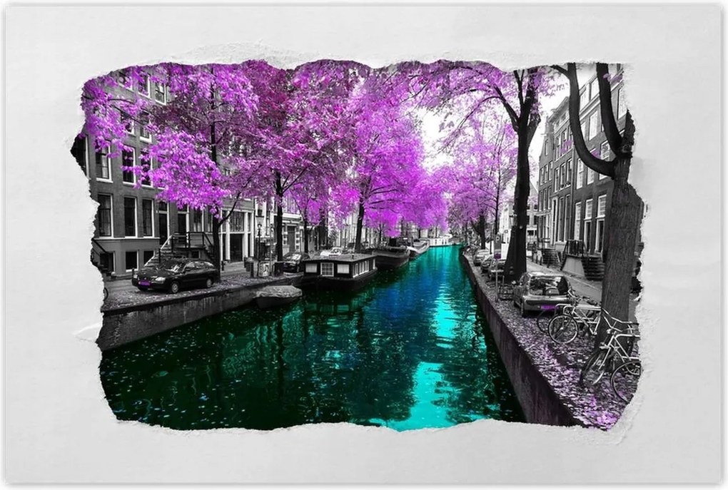 Poszterek 60x40 Folyó Amszterdamban