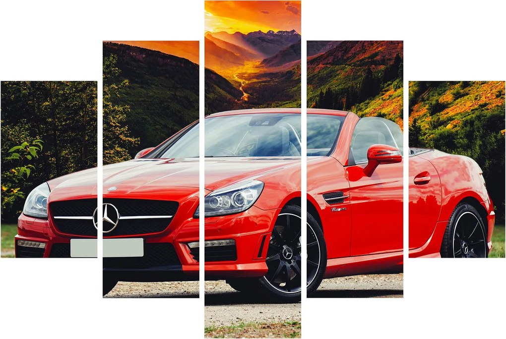 Kép - piros Mercedes (150x105 cm)