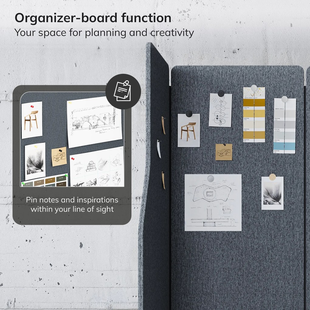 akusztikus falpanel SADIE Carbon Fog 260/145 cm