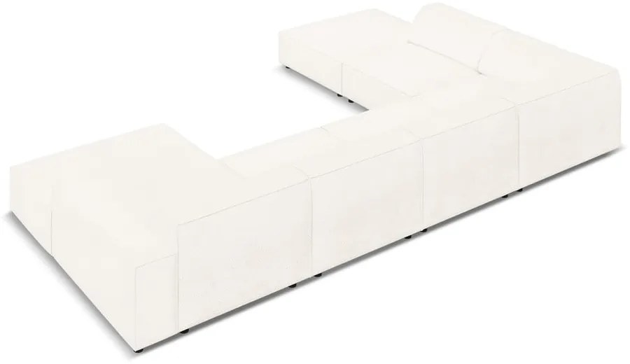 Bézs buklé szövet sarokkanapé (bal oldali) Jodie – Micadoni Home