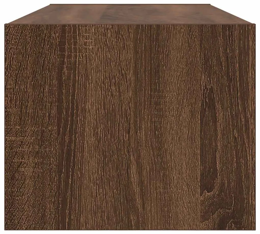 2 db barna tölgy színű szerelt fa TV-szekrény 80x31x25,5 cm