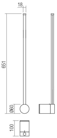 Redo 01-3120 - LED Fali lámpa TABOO LED/9W/230V fehér