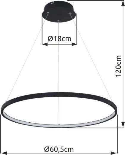 Globo 67192-29B - LED Csillár zsinóron RALPH LED/29W/230V