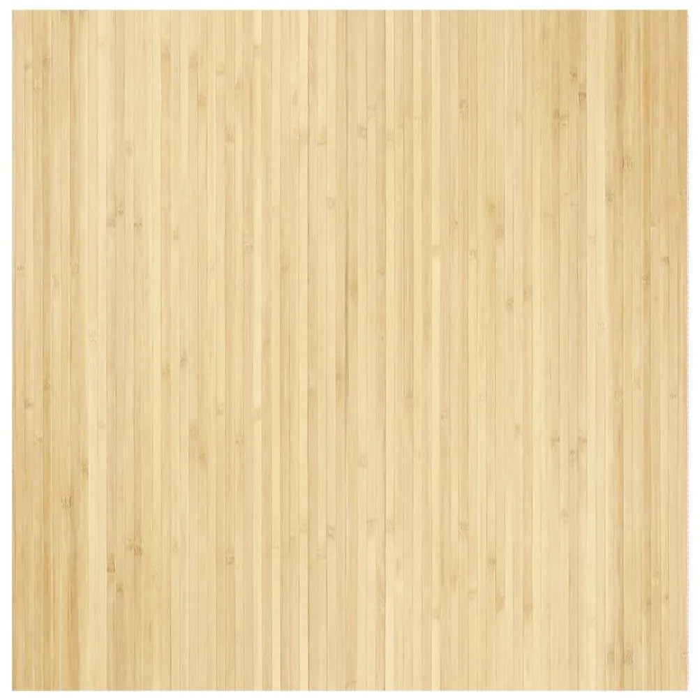 négyszögletű világos természetes bambusz szőnyeg 100 x 100 cm