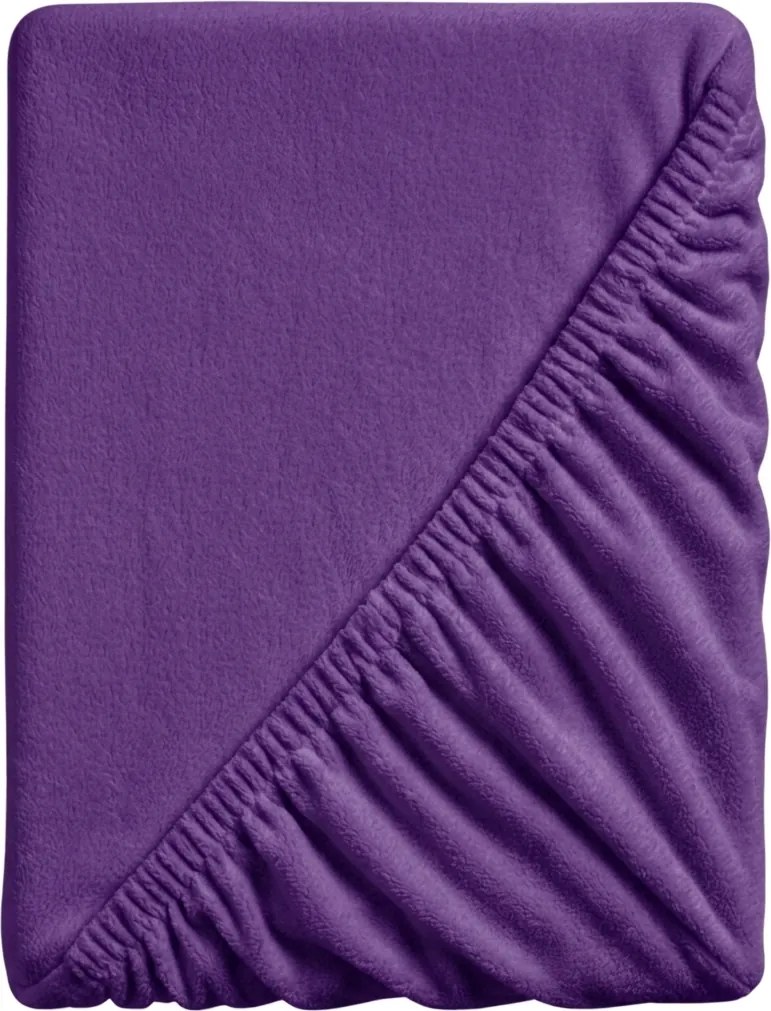 Mikroplüss lepedő SOFT 90x200 cm sötétlila