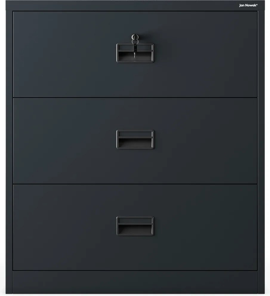Antracit színű fém irattartó szekrény: SARA XL V3, 900 x 1020 x 600 mm