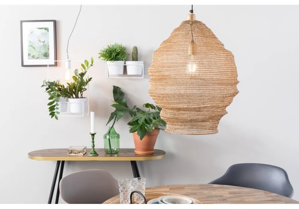 Lena aranyszínű függőlámpa, ø 48 cm - White Label