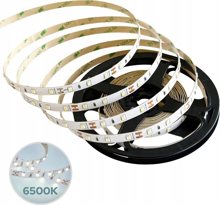 Edo Led szalag 12V 4,8W/m 6500K szabályozható korong 5m Szuper Erős