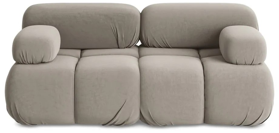 Bézs bársony moduláris kanapé 190 cm Lokua – Makamii