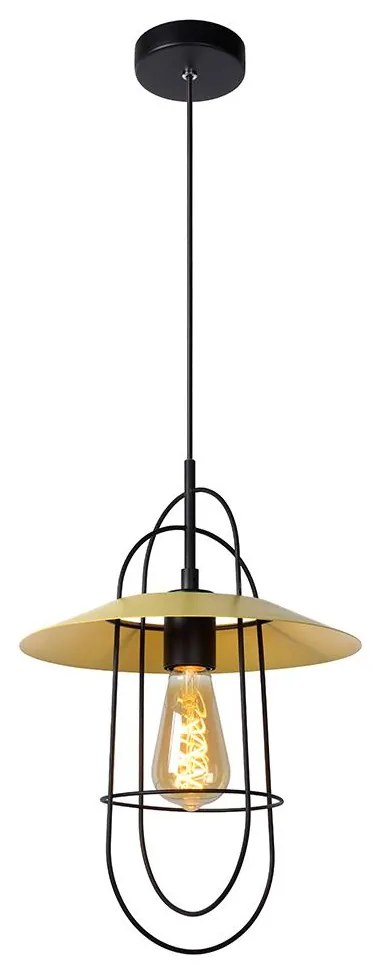 Lucide 74309/01/34 - Csillár zsinóron MASSON 1xE27/40W/230V sárga