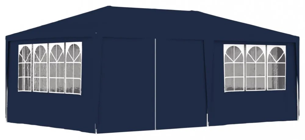 kék rendezvénysátor oldalfalakkal 4 x 6 m 90 g/m²