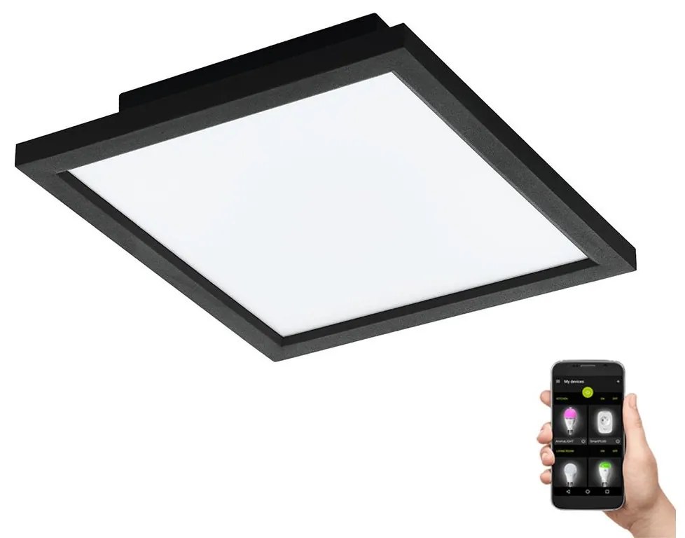Eglo Eglo 900049 - LED Dimmelhető mennyezeti lámpa SALOBRENA-Z LED/15,3W/230V fekete EG900049