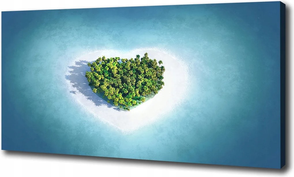 Vászonkép Sziget szív alakú 100x70cm