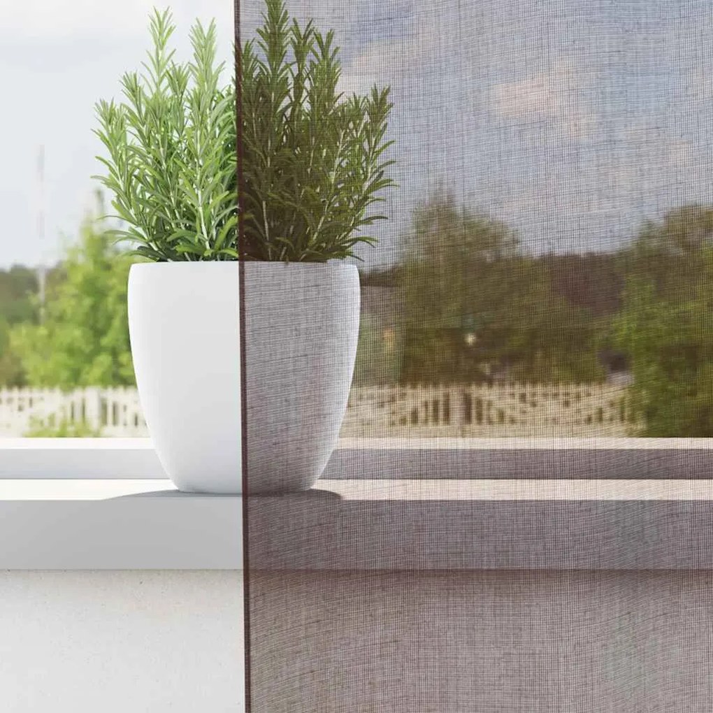 vidaXL 2 db barna fátyolfüggönyök fülecske tetejével 140x260 cm