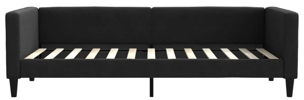 fekete kihúzható szövet heverő fiókokkal 100 x 200 cm