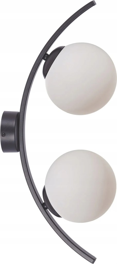 Fali lámpa fali lámpa fekete, fehér gömbök nappali hálószoba iroda Helix XX