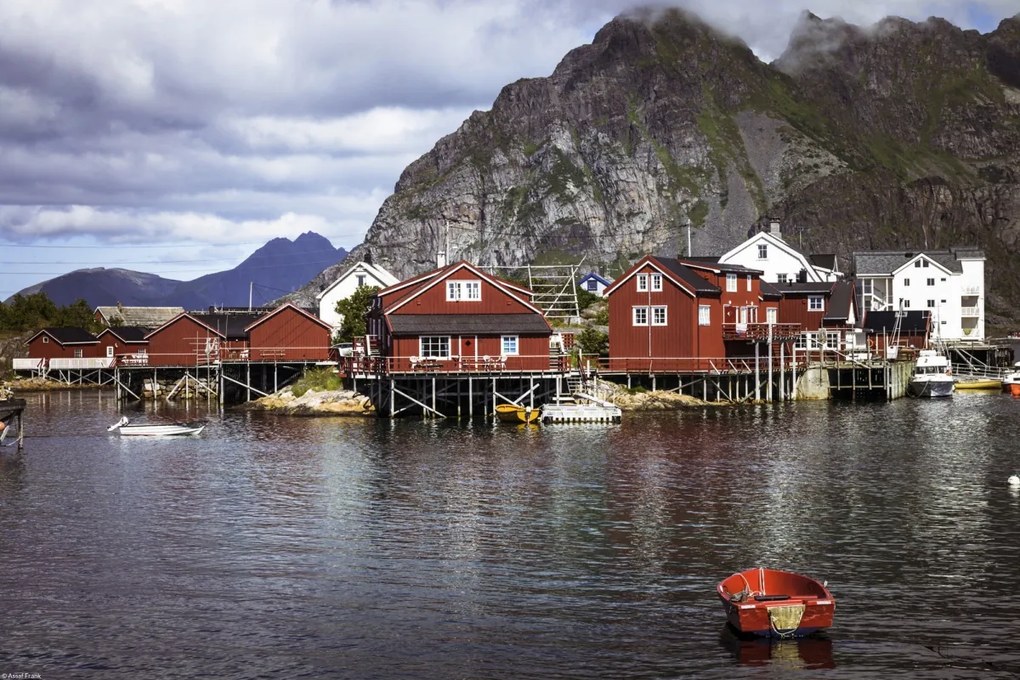 Poszter 45x30cm Halászfalu a vízparton 3, Assaf Frank