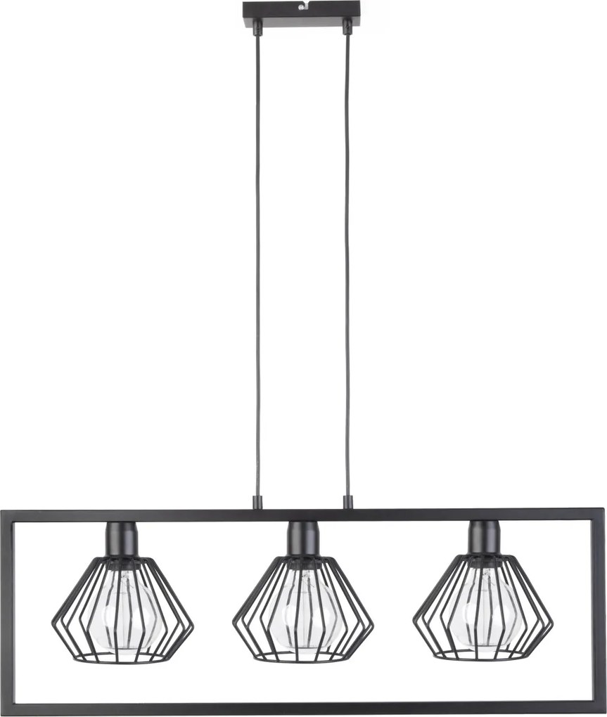 SIGMA LIGHTING 31618 SAGA Többágú Függesztett Lámpa Fekete E27 IP20