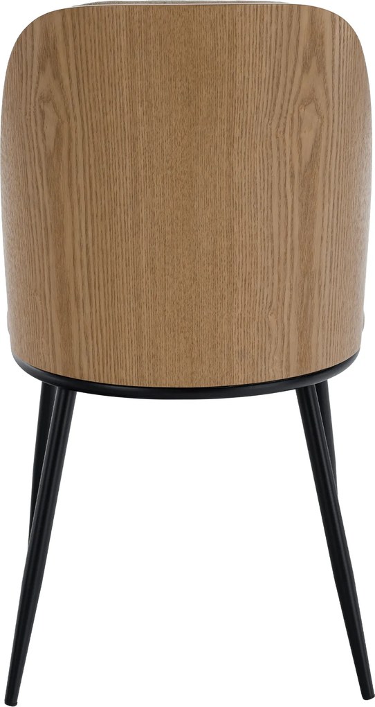 Étkezőszék, bézses barna/natúr fa/fekete, VUDIA