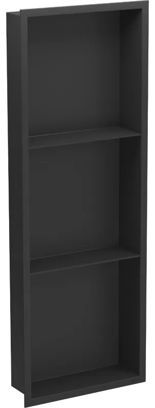 Mexen X-Wall-R fürdőszoba süllyesztett polc kerettel és polccal 90 x 30 cm, Fekete - 1970903010S