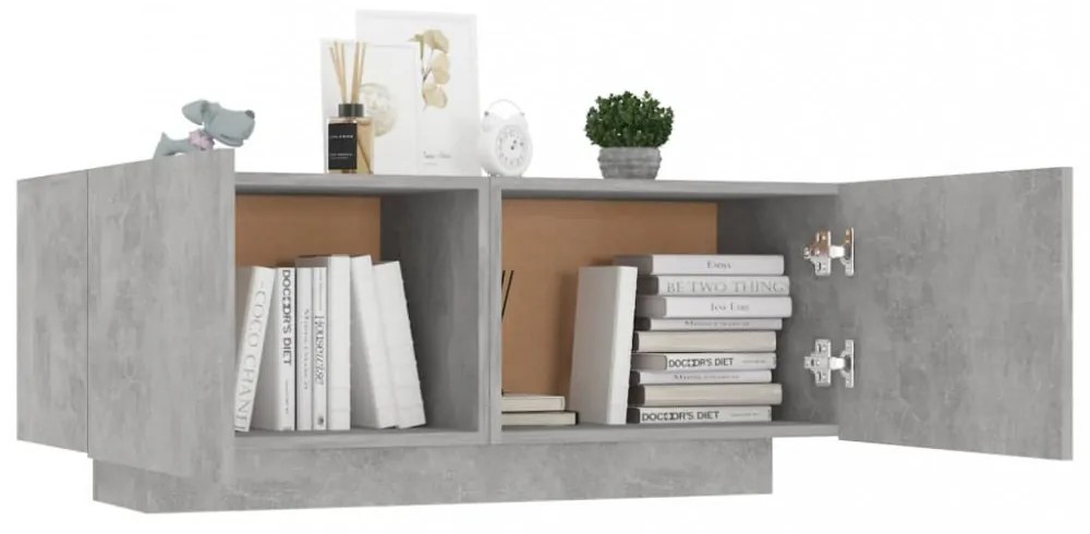 betonszürke forgácslap éjjeliszekrény 100 x 35 x 40 cm