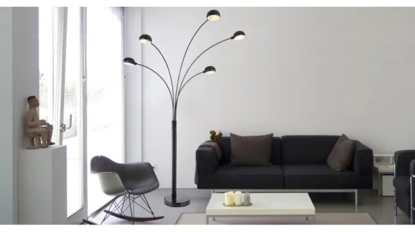 Globo 58228NB - Állólámpa SEYMOUR 5xE14/40W/230V fekete