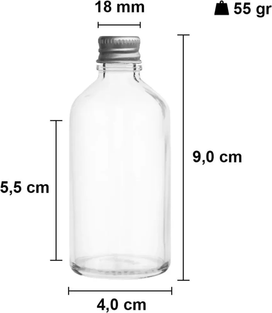 12 részes üveg fűszertartó palack készlet 50 ml