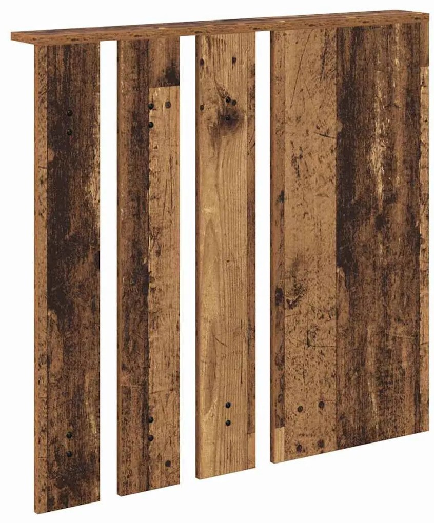 Fali Kabáthorog polcokkal Régi fa 84 x 10 x 80 cm Faanyag