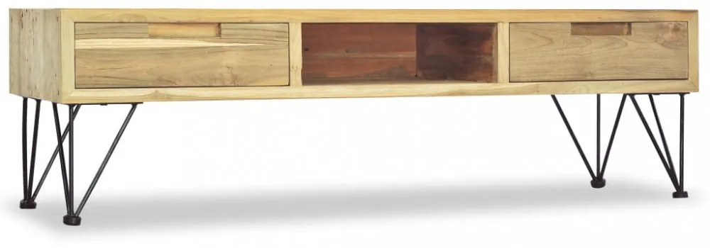 tömör tíkfa TV-szekrény 120 x 35 x 35 cm