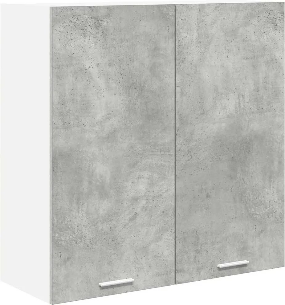 vidaXL Függő szekrény tárolóval Beton Szürke 80 x 31 x 80 cm Faanyag