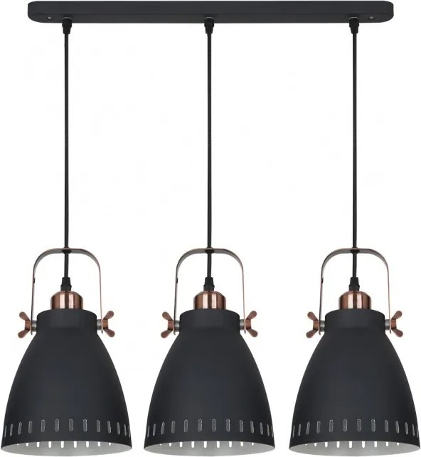 Italux modern skandináv függeszték franklin fekete réz itxmd-hn8026s-3-b+rc