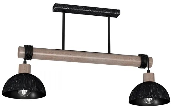 Csillár zsinóron ERIK 2xE27/60W/230V barna/fekete