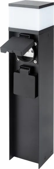 Brilagi - Kültéri lámpa 2 SCHUKO aljzattal 1xG9/11W/230V IP44 fekete