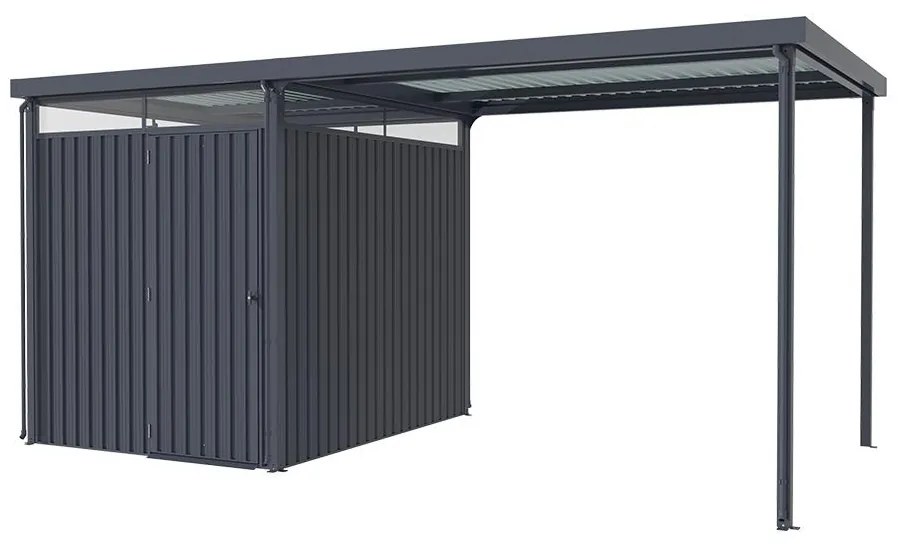 Avenberg MAGNUS Kerti ház fényáteresztő ablakokkal + bővítés 2.5 x 4.9 m - Premium