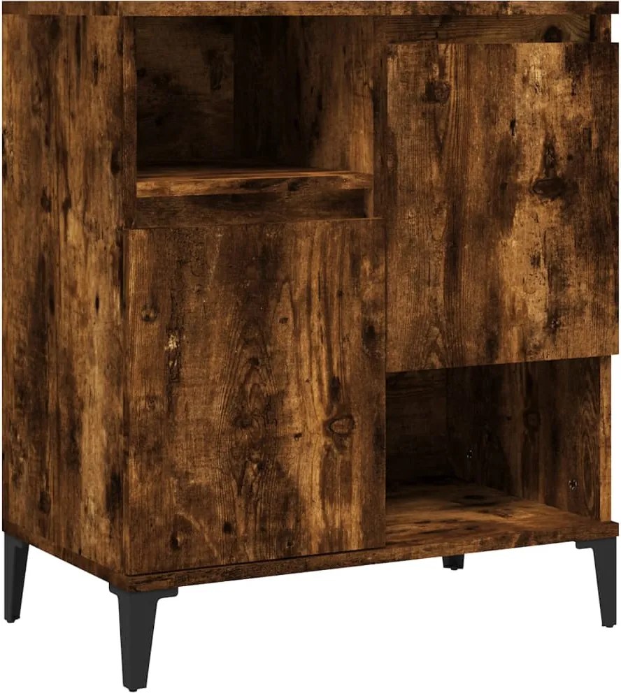 vidaXL füstös tölgy színű szerelt fa tálalószekrény 60 x 35 x 70 cm
