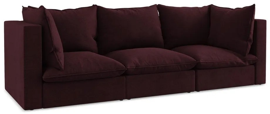 Borvörös kanapé 255 cm Manao – Makamii