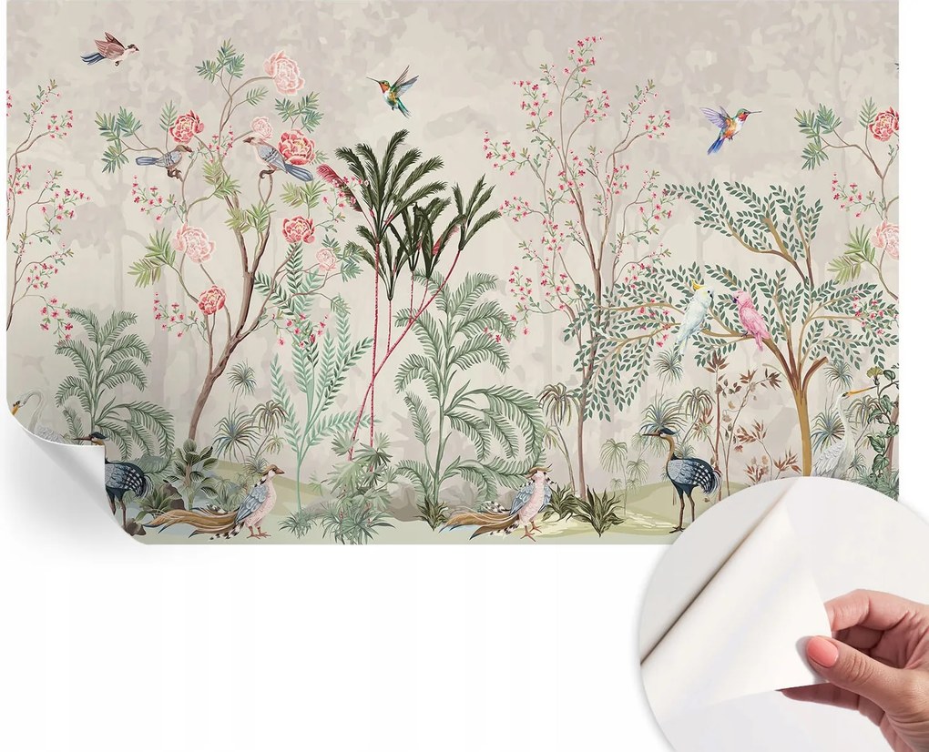 Dekoratív öntapadós fotótapéta irodába Trópusi oázis 416x254 cm