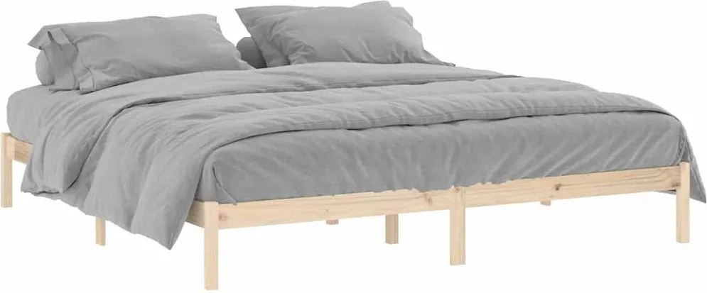 vidaXL tömör fenyőfa ágy matrac nélkül 193 x 203 cm