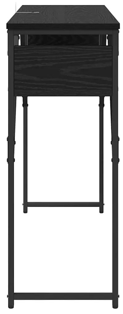 vidaXL Konzolasztal Fekete tölgy 105x30x75cm Faanyag
