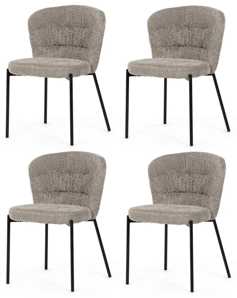 Étkezőszék garnitúra Bouclé CT-W1077 LAN2, 4 db